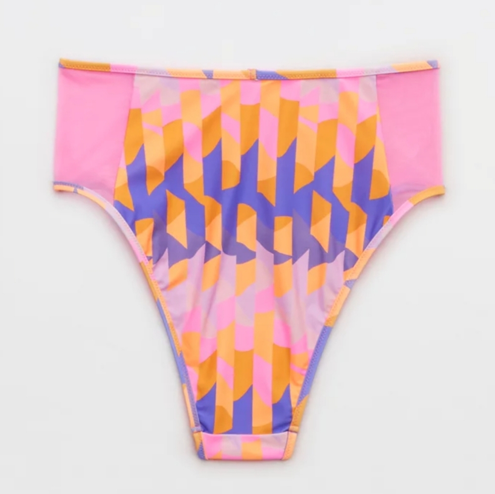 Colorful High-Waisted Bikini Bottom - Picture 2 of 4